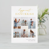 ハッピエストエレガントハヌカー6フォトコラージュ 箔シーズンカード (立ち正面)