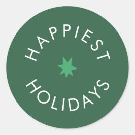 ハッピエストホリデースターバッジ ラウンドシール