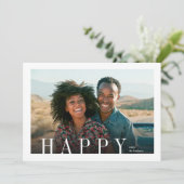 ハッピエレガントーオーモダンバーレイフォトクリスマス シーズンカード (スタンド正面)