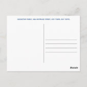 ハッピエレガントー・パスソーバー・ペサッチ・シーダー・スター・オブ・デビッド ポストカード (裏面)