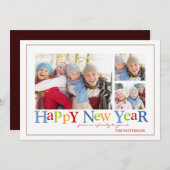 ハッピカラフルー・ニューイヤー3写真の写真カード シーズンカード (正面/裏面)