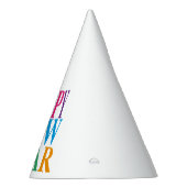 ハッピカラフルー・ニューイヤー・タイポグラフィ パーティーハット (右)