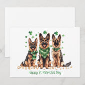 ハッピセントパトリックデー!ドイツ牧羊犬 シーズンカード (正面/裏面)