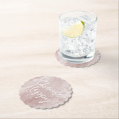 ハッピッ感動的クシック埃っぽいバラ赤面ピンク ペーパーコースター (インサイチュ)