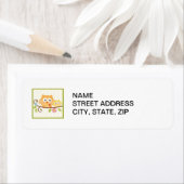 ハッピツリーフクロウ差出人住所ラベル ラベル (インサイチュ)