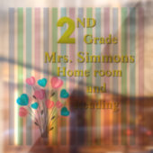 ハッピネス ２年生 学校 窓用シール ウィンドウサイン (シート2)