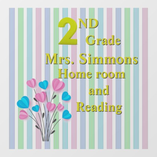 ハッピネス 2年生 学校 窓 ガラス シール ウィンドウサイン (シート)