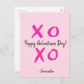 ハッピパーソナライズされたーガレンティンの日 シーズンポストカード (正面/裏面)