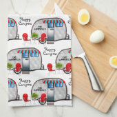 「ハッピパーソナライズされたーキャンパー」キッチン キッチンタオル (四つ折り)