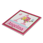 ハッピパーソナライズされたーツリーフロールの文字名タイル タイル (側面)