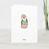 ハッピパーソナライズされたーファーストイースター男の赤ちゃんカード シーズンカード (裏面)