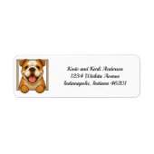 ハッピブルドッグ差出人住所 ラベル (正面)