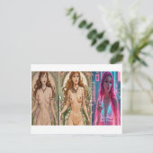 ハッピブルネットV1ミュシャスタイルアートグループ シーズンポストカード (スタンド正面)