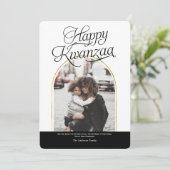 ハッピモダンエレガントークワンザファミリーフォトカード シーズンカード (スタンド正面)