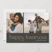 ハッピモダンークワンザツーフォトホリデーカー シーズンカード (正面)