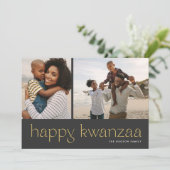 ハッピモダンークワンザツーフォトホリデーカー シーズンカード (スタンド正面)