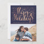 ハッピモダンーホリデーズゴールドフォフェイクイル写真 シーズンカード (正面)