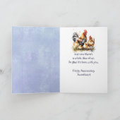 ハッピンおもしろいグアニバーサリーかわいい鶏 カード (内部)