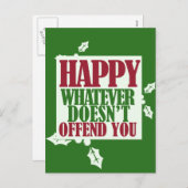 ハッピンおもしろいグホリデーVSメリークリスマスユーモア シーズンポストカード (正面/裏面)