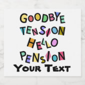 ハッピンおもしろいテンショナーレティリーシニアオールドマンレディ スパークリングワインラベル (シングルラベル)