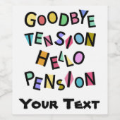 ハッピンおもしろいテンショナーレティリーシニアオールドマンレディ ワインラベル (シングルラベル)