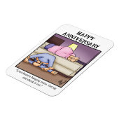 ハッピンおもしろいバーアニバーサリーマグネットギフト マグネット (左側)