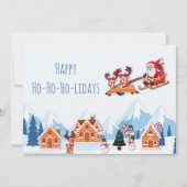 ハッピンお洒落グホリデーズサンタウィンタークリスマス シーズンカード (正面)