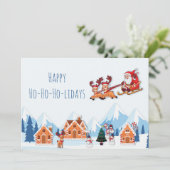 ハッピンお洒落グホリデーズサンタウィンタークリスマス シーズンカード (スタンド正面)