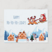 ハッピンお洒落グホリデーズサンタウィンタークリスマス シーズンポストカード (正面)