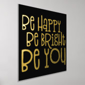 ハッピンインスパイアグブブーブライトバイザブラックラグジュアリー 箔ポスター (レイダウン)