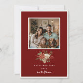 ハッピンエレガントグホリデーズレッドポインセチア写真 シーズンカード (正面)