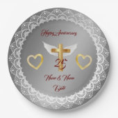 ハッピンカスタマイズグ・シルバーレース記念日 ペーパープレート (正面)