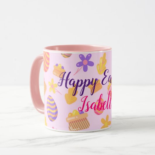 ハッピンカスタマイズプ・パープル・イースター マグカップ (正面左)