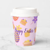 ハッピンカスタマイズプ・パープル・イースター 紙コップ (正面)