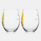 ハッピンカスタムグ記念スタイリッシュ写真集2 ステムなしワイングラス (左)