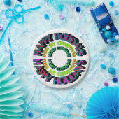 ハッピンカラフルグホリデー第1期クリスマスパターン ペーパープレート (パーティー)