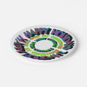 ハッピンカラフルグホリデー第1期クリスマスパターン ペーパープレート (アングル)