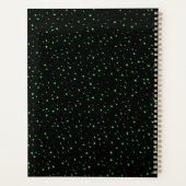 ハッピンカラフルトカゲ大きな目の葉の緑のドット プランナー手帳 (裏面)