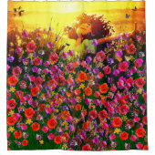 ハッピンズフラワーガーデン シャワーカーテン (正面)