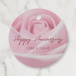 ハッピンパーソナライズされたグ・アニバーサリーピンク・ローズ フェイバータグ
