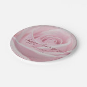 ハッピンパーソナライズされたグ・アニバーサリーピンク・ローズ ペーパープレート (アングル)