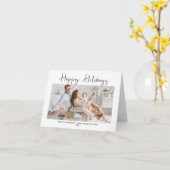 ハッピンモダングホリデー写真クリスマスカード カード (黄色い花)