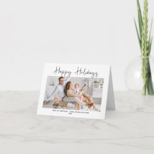 ハッピンモダングホリデー写真クリスマスカード カード