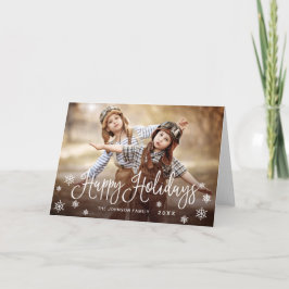 ハッピンモダングホリデー写真クリスマスグリーティング カード