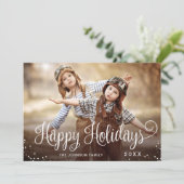 ハッピンモダングホリデー写真クリスマスグリーティング シーズンカード (スタンド正面)