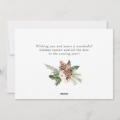 ハッピンモダングホリデー写真クリスマスグリーティング シーズンカード (裏面)