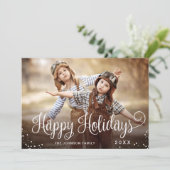 ハッピンモダングホリデー写真クリスマスグリーティング シーズンカード (スタンド正面)