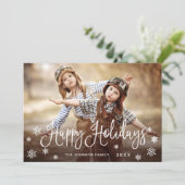 ハッピンモダングホリデー写真クリスマスグリーティング シーズンカード (スタンド正面)