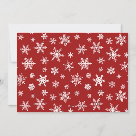 ハッピンモダングホリデー写真クリスマスグリーティング シーズンカード (裏面)