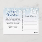 ハッピンモダングホリデー写真クリスマスグリーティング ポストカード (裏面)